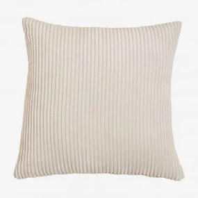 Almofada Quadrada (50x50 Cm) Bruna Bombazina Crema Linho - Sklum