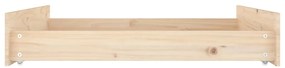 Gavetas de cama 2 pcs madeira de pinho maciça