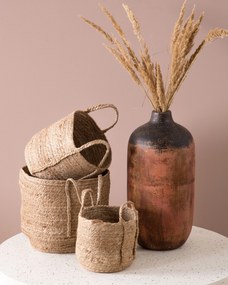 Vaso de terracota cor de cobre 53 cm SARAGOSSA  Beliani