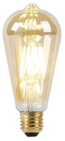 Lâmpada LED E27 ST64 8W 2000-2600K filamento goldline dim a quente
