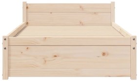 Estrutura de cama 90x200 cm madeira maciça