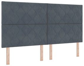 Estrutura de Cama vidaXL Cinza Escuro 180x200 cm Veludo