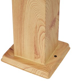 Candeeiro de pé moderno para exterior aço com impressão de madeira 45cm IP44 - Malois Moderno