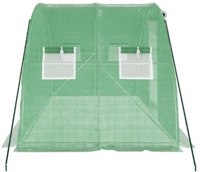 Estufa com estrutura de aço 8 m² 4x2x2 m verde