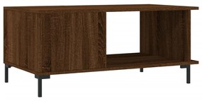 Mesa centro 90x50x40 cm derivados de madeira carvalho castanho