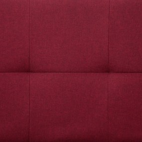 Sofá Cama Vivian - Cor Vermelho Escuro - Em Tecido, Estrutura em Madei