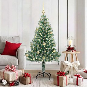 vidaXL Árvore de Natal Artificial Coberta de Neve com Luzes de LED