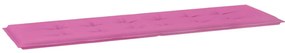 Almofada para Banco de Jardim Rosa 180x50x4 cm Tecido Oxford