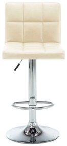 Bancos de bar 2 pcs couro artificial cor creme