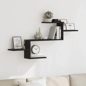 vidaXL Prateleira de parede 104x15x49 cm deriv. madeira carvalho preto