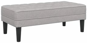 Banco vidaXL Cinza Nuvem 113x57x39 cm Tecido