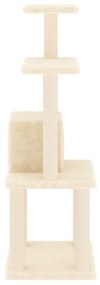 Árvore para gatos c/ postes arranhadores sisal 105 cm cor creme