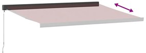 Toldo retrátil manual 400x300 cm bordô