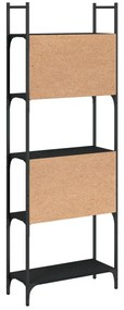 Estante 5 prateleiras 60,5x24x166,5 cm derivados madeira preto