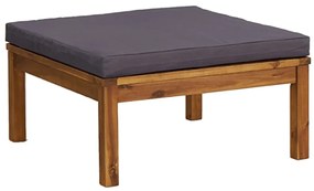 12 pcs conjunto lounge de jardim com almofadões acácia maciça