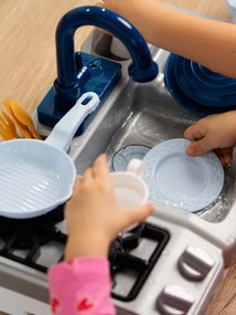 Lava-loiça de cozinha funcional com água e placas KLEIN multicolor