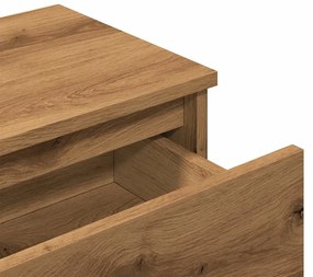 Mesas de cabeceira 2pcs derivados de madeira carvalho artisiano