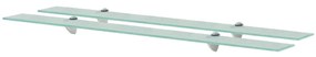 3051525 vidaXL Prateleiras flutuantes 2 pcs vidro 100x20 cm 8 mm