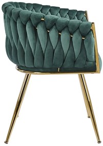 Cadeira Widny Golden Veludo - Verde