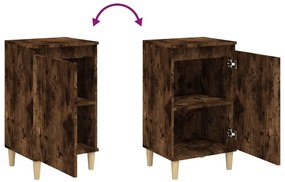 Mesas de cabeceira 2 pcs derivados de madeira carvalho fumado