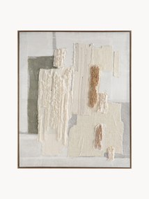 Quadro em tela artesanal com moldura em madeira Tucman