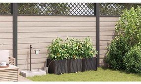 Jardineiras de Jardim 1 pc Castanho 120 x 40 x 37.5 cm Plástico