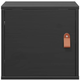 Armários de parede 2 pcs 31,5x30x30cm pinho maciço branco preto