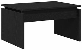 Mesa de Centro vidaXL Preta em Carvalho 68x38x50 cm Madeira Aconstruir