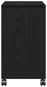 Mesa de Apoio com Rodas em Carvalho Preto 50x30x55 cm em Madeira Ingen