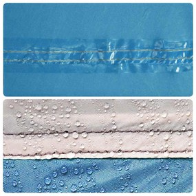 Corta-vento de campismo 344x120 cm impermeável azul