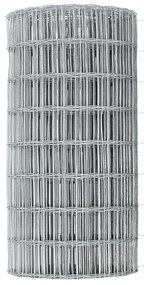 Cerca Euro com 7 Postes 0.8x10 m Aço Galvanizado