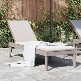vidaXL Espreguiçadeira 186x60x29 cm PP cappuccino