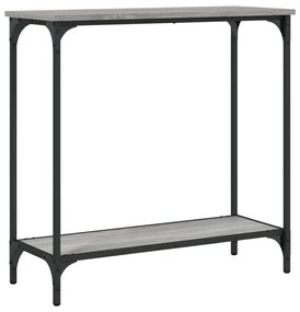 Mesa consola 75x30,5x75 cm derivados de madeira cinzento sonoma