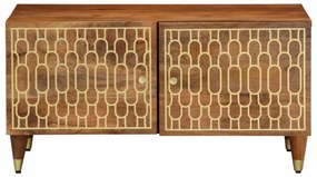 Mesa de centro 80x50x40 cm madeira de mangueira maciça