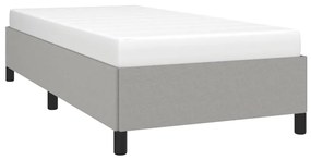 Estrutura de cama 100x200 cm tecido cinza-claro