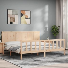 vidaXL Cama sem colchão 200x200 cm madeira de pinho maciça