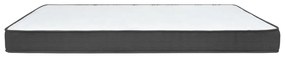 Cama boxspring 90x200 cm tecido cinzento-escuro
