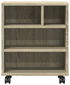 Suporte para impressora com rodas 41x32x48 cm carvalho sonoma