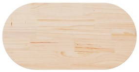 Tampo de mesa oval 110x55x2,5 cm madeira de pinho maciça
