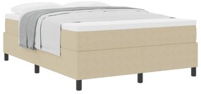 Cama Box Spring com Colchão Verde Claro Cinza 140x200 cm Tecido de Cor