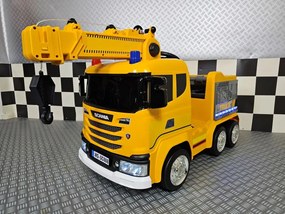 Camião elétrico Com Guindaste 12V Scania Amarelo
