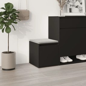 vidaXL Caixa com gaveta 40,5x40x40 cm derivados de madeira preto