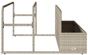 Armazenamento de bóias junto à piscina 110x100x57 cm vime PE