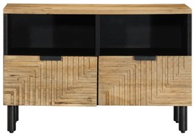 Móvel de TV 70x33x46 cm madeira de mangueira maciça castanho