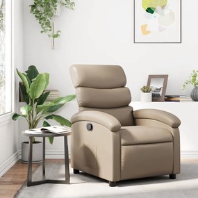 vidaXL Poltrona reclinável couro artificial cor cappuccino