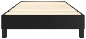 Estrutura de cama 90x200 cm couro artificial preto