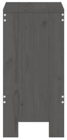 Bancos de bar 2 pcs 40x36x75 cm madeira de pinho maciça cinza