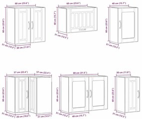 11 peças armário de cozinha conjunto Lucca branco