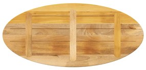 Tampo de mesa oval 120x50x3,8 cm madeira de mangueira maciça