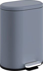 HOMCOM Lixeira de cozinha 6L, lixeira com pedal em metal com balde interno, tampa com fechamento suave, 24,5x21,5x29,5cm, cinza | Aosom Portugal